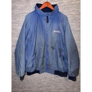 Vintage 90s Port Authority Challenger Jacket XXXL Blue Electric Lightwave J-755